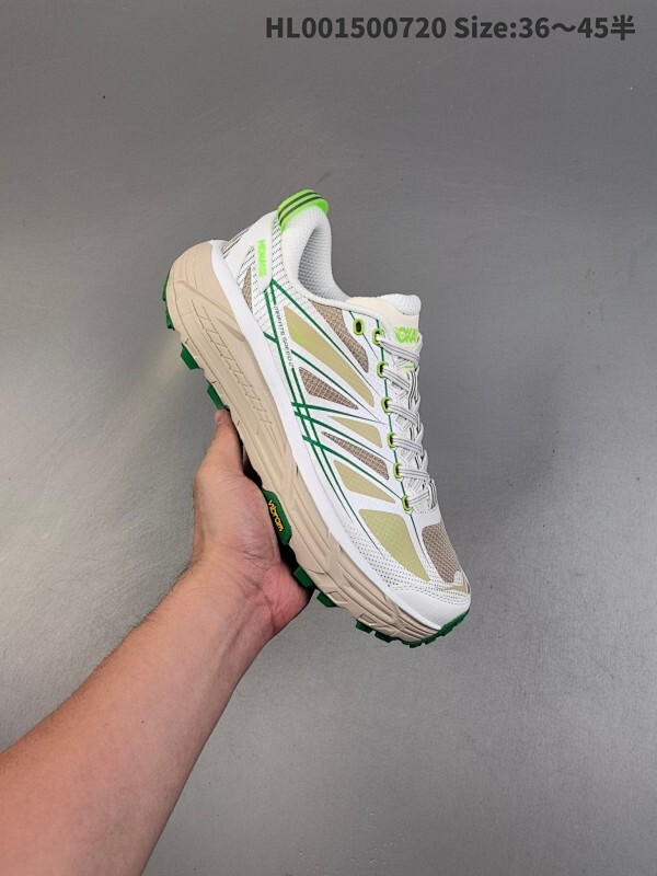 HOKA ONE ONE Mafate Speed 2 马法特 飞速2代 低帮 白绿 男女同款 防滑耐磨低邦跑步鞋 鞋面采用Speed