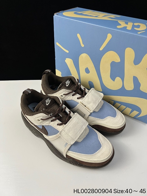 Travis Scott x Nike Zoom Field JAXX "Leche Blue" 鬼脸 x 耐克 低帮 联名白蓝棕 防滑耐磨低邦生活休闲鞋