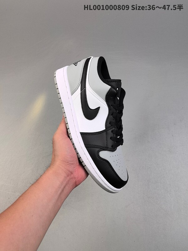 真标带半码 Air Jordan 1 Low "Shadow Toe" 低帮 新黑灰 AJ1 乔丹1代 aj1 乔1 低邦 小黑灰脚趾 乔丹篮球鞋系