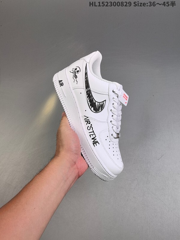 官方爆款定制 二次元主题 Nike Air Force 1 Low’07 捣蛋鬼 空军一号低帮休闲板鞋 定制皮料