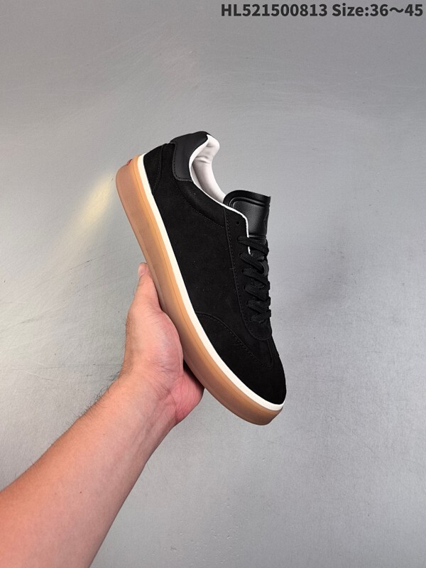 LoroPian 诺悠翩雅 新款 德训鞋系带休闲板鞋#鞋子 24新 夏季法国Loro* Pian鹿皮软底小白鞋休闲男鞋