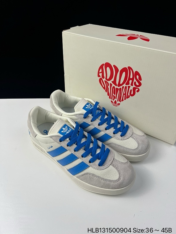 集合  特价AD Gazelle Indoor Trainers 古驰联名---棕黑白  原厂定制长毛翻毛皮组合环保纤维革鞋面材质