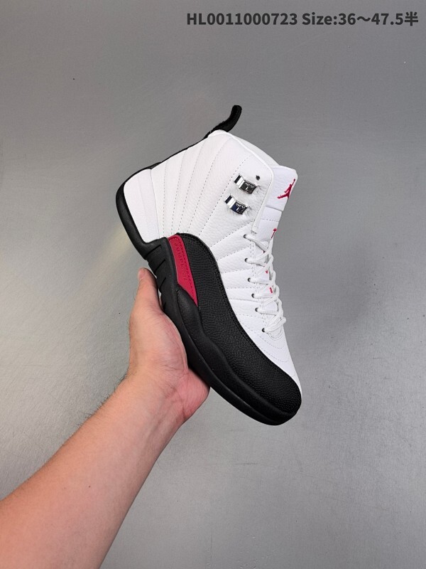 真标带半码 Air Jordan 12 Retro High "Red Taxi" 高帮 红出租车 AJ12 乔丹12代 aj12 乔12 高邦 白黑红
