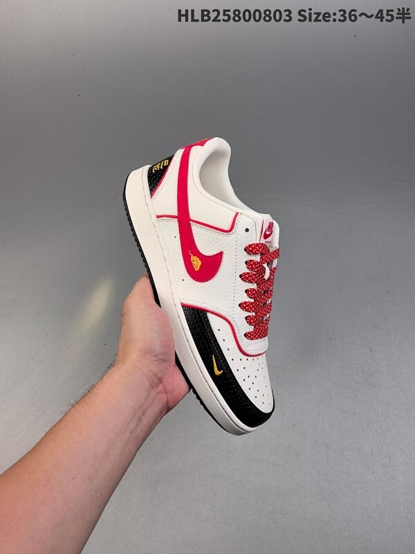 特福利 公司级✅NIKE COURT VISION LO ‘DIY’定制 低帮百搭 透气休闲运动板鞋  兼顾舒适脚感和出众风范 演绎匠心之作 结构性的支撑贴合感结合复古篮球设计