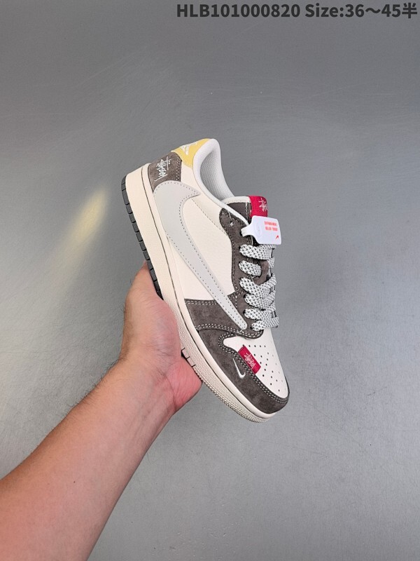 特价  AJ1倒勾Travis Scott x Air Jordan 1 ” Reverse Mocha “ AJ1乔1 TS 闪电 联名倒钩 低帮文化篮球鞋