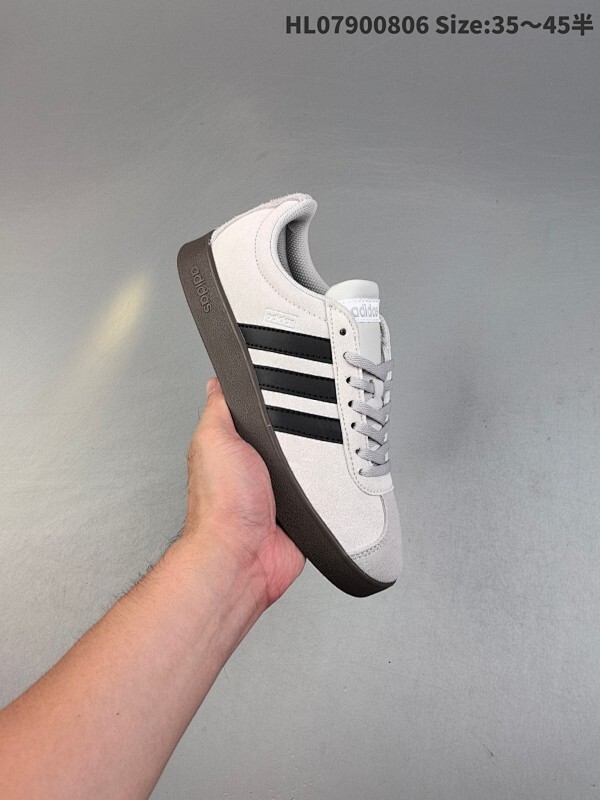 AD Neo VL Court CLASSIC 阿迪三叶草 绒面麂皮防滑耐磨轻便低帮板鞋  三叶草休闲复古运动板鞋