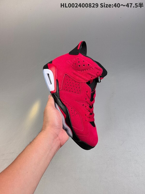 小蛮腰版本❗️ Air Jordan 6 Retro "Raging Bull" 高帮 大红公牛 AJ6 乔丹6代 aj6 乔6 高邦 红麂皮 乔丹篮球鞋系列