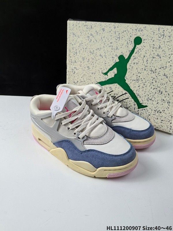 集合  Air Jordan 4 RM WMNS "Chrome" 重置银白色 AJ4 乔丹4代 aj4 乔4 银白色 男女同款 乔丹篮球鞋系列