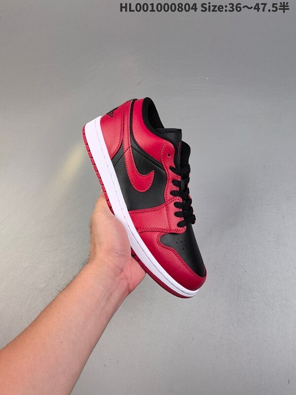 真标带半码 Air Jordan 1 Low "Gym Red" 低帮 反转黑红 AJ1 乔丹1代 aj1 乔1 低邦 反转禁穿 乔丹篮球鞋系列
