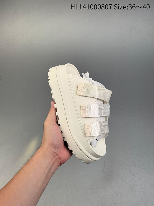 集合  公司级✅UGG夏季新款女同款炫金系列厚底魔术贴休闲拖鞋明星同款 超轻的一款鞋子