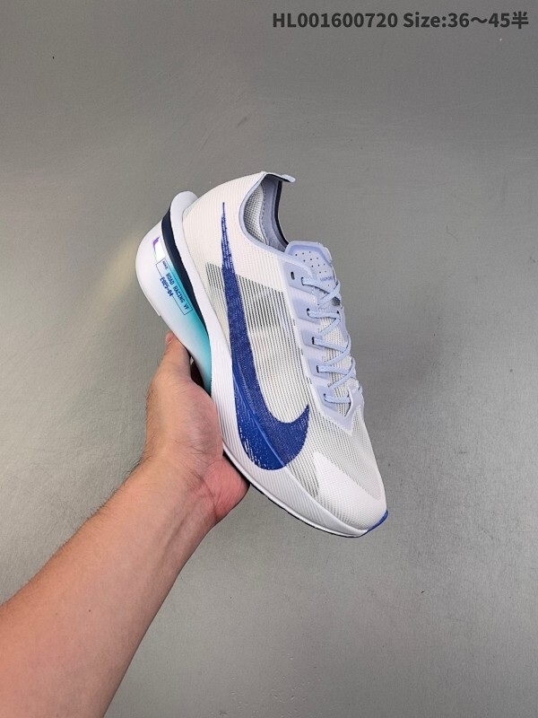 Nike ZoomX Vaporfly Next% 4 耐克 阿尔法4代 灰蓝 男女同款 舒适百搭防滑耐磨低邦跑步鞋 鞋面采用了轻薄编织透气网面材质