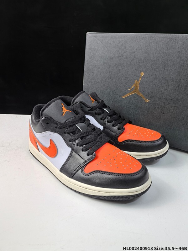 纯原版本 Air Jordan 1 Low "Shattered Backboard" 低帮 扣碎篮板 AJ1 乔丹1代 aj1 乔1 低邦 黑白橙 男女同款 乔丹篮球鞋系列 2025年