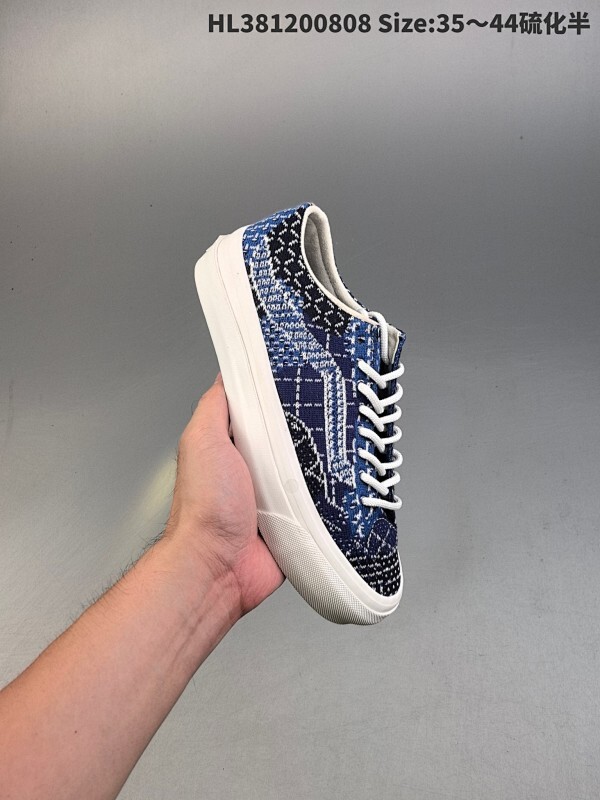 万斯Vans OTW Old Skool 36 LX FDMTL联名蓝色花纹编织布复古百搭板鞋尺