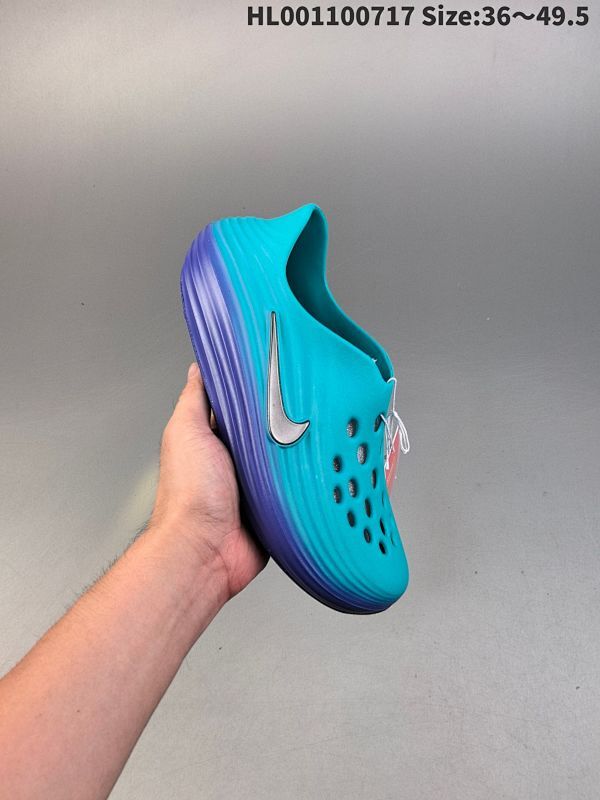 Nike ReactX REJUVEN8 耐克 活力8代 蓝紫  拖鞋 包头一脚蹬时尚舒适洞洞鞋 采用质感柔软且出众回弹的ReactX泡绵打造