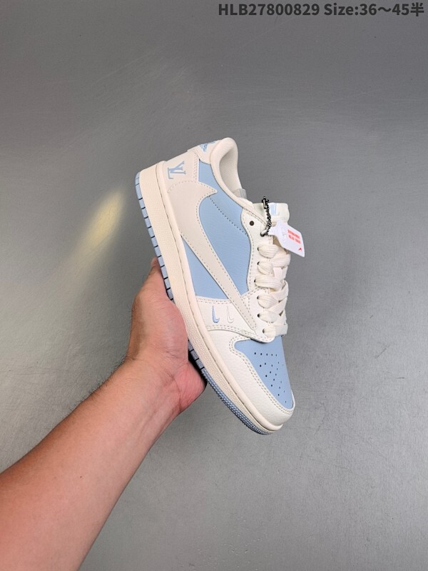 特价‼️  公司级✅Nike Air Jordan 1 x Travis Scott AJ1倒勾 乔一倒钩 ‘DIY’定制 耐克 低帮文化篮球鞋