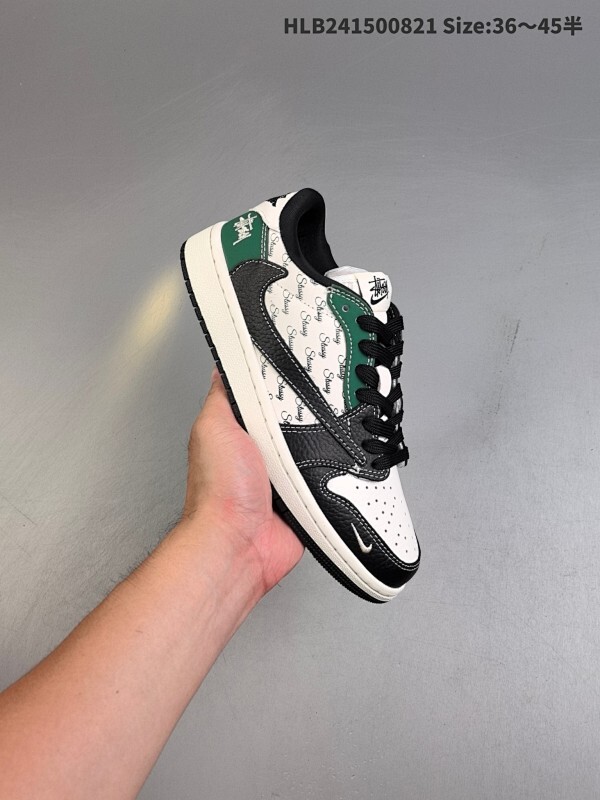 特价福利‼️  公司级✅Nike Air Jordan 1 x Travis Scott AJ1倒勾 乔一倒钩 ‘DIY’定制 耐克 低帮文化篮球鞋