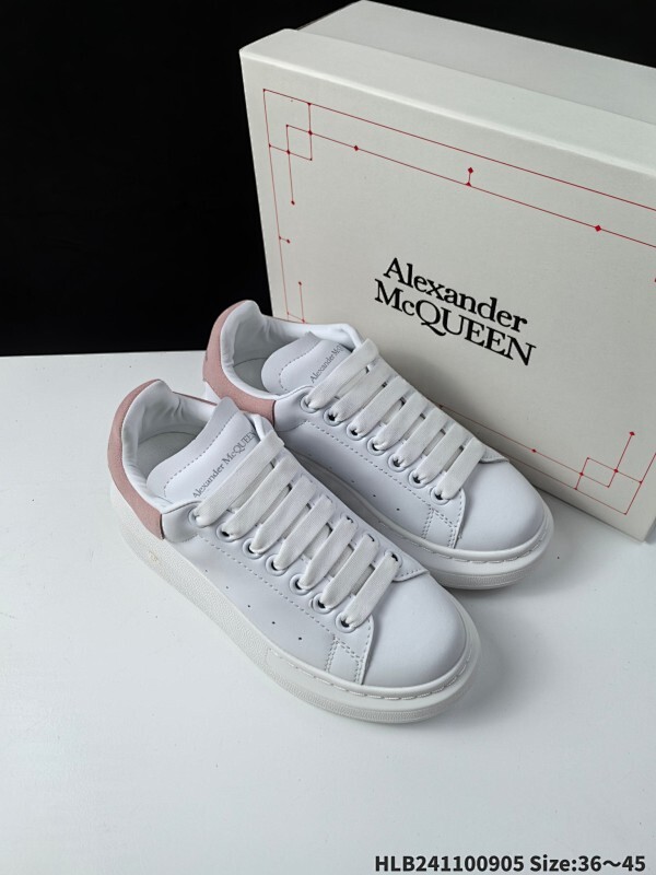 AlexanderMcQueen 亚历山大·麦昆MCQ 运动小白鞋 厚底增高闪尾光滑牛皮平底鞋休闲鞋 时尚男女板鞋潮运动鞋