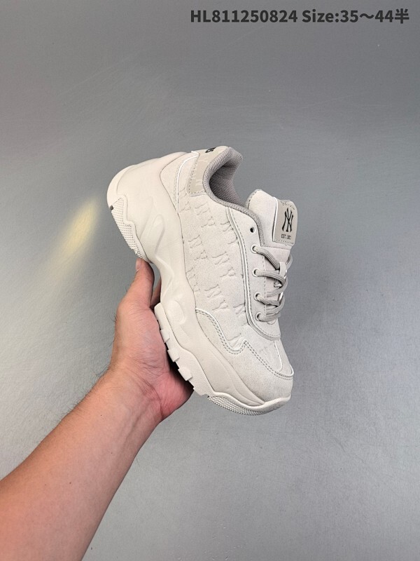 韩国MLB 男女复古老爹(MLB) BIGBALL CHUNKY A 复古印花 男女厚底增高纽约洋基队老爹运动休闲鞋