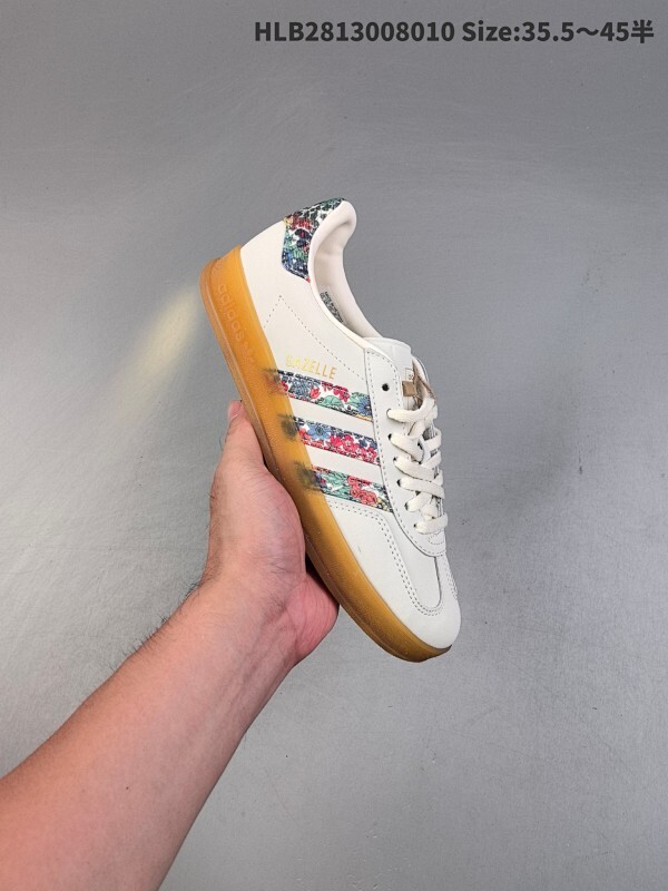 AD Originals Gazelle INdoor 三叶草休闲防滑耐磨低帮板鞋  鞋头出色设计 塑就出众贴合感