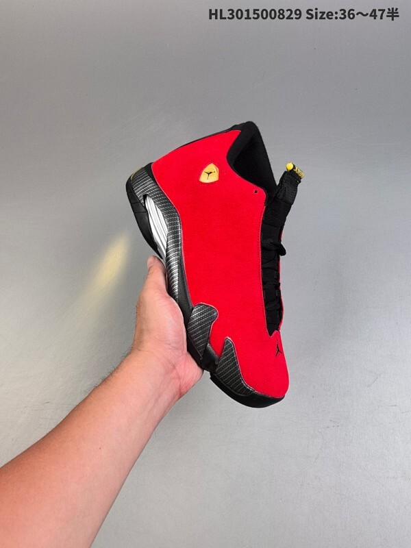 Nike/耐克正品Air Jordan 14 Retro 乔丹14代 AJ14法拉利回归！舒适耐用 减震防滑耐磨 中帮 复古篮球鞋 男女同款 红色