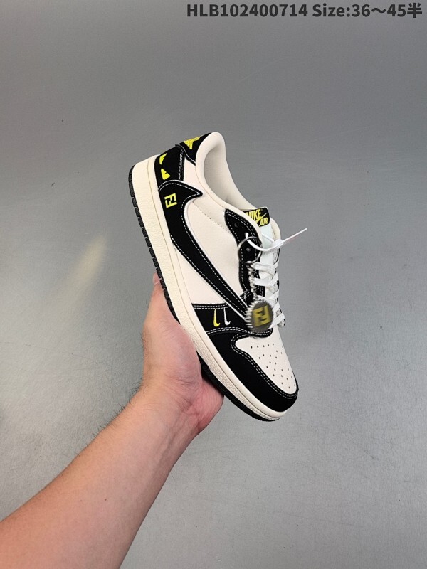 公司级✅Nike Air Jordan 1 x Travis Scott AJ1倒勾 乔一倒钩 ‘DIY’定制 耐克 低帮文化篮球鞋