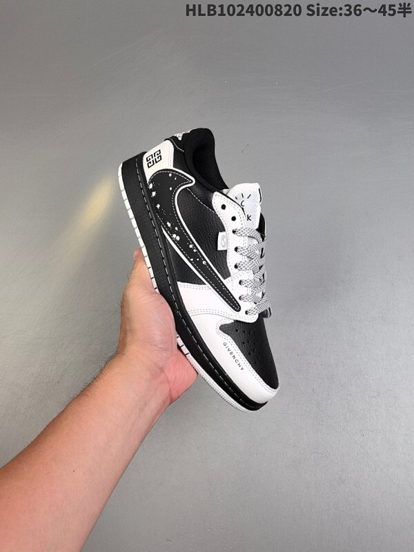 公司级✅Nike Air Jordan 1 x Travis Scott AJ1倒勾 乔一倒钩 ‘DIY’定制 耐克 低帮文化篮球鞋