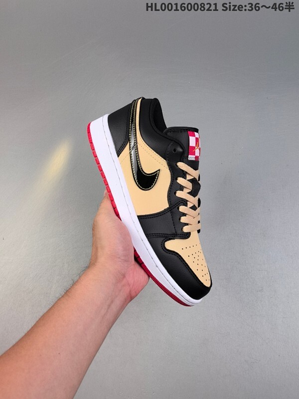 头层带半码 Air Jordan 1 Low "Pizza" 低帮 披萨黑棕 AJ1 乔丹1代 aj1 乔1 低邦 黑浅棕 乔丹篮球鞋系列