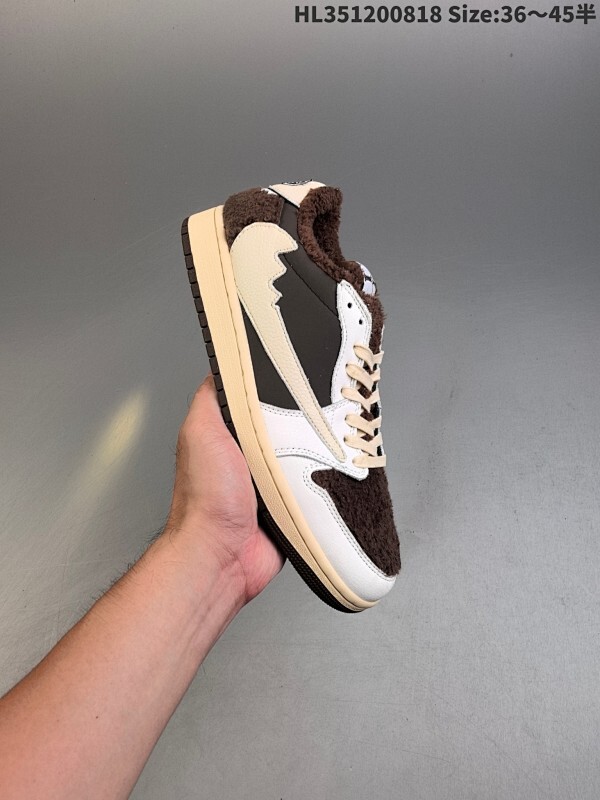 真标✅Nike Air Jordan 1 x Travis Scott AJ1倒勾 乔一倒钩 ‘DIY’定制 耐克 低帮文化篮球鞋