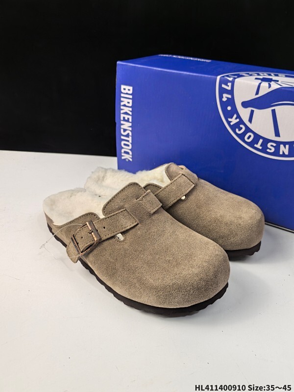 集合  德国百年知名鞋履品牌·加绒加毛博肯Birkenstock 秋冬新款 勃肯半拖凉鞋系列加棉 加绒包头拖鞋