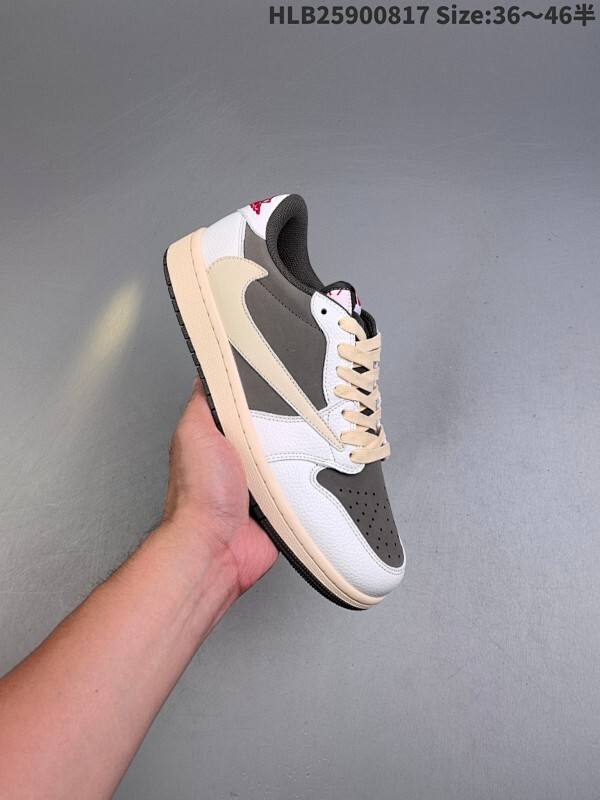 真标✅Nike Air Jordan 1 x Travis Scott AJ1倒勾 乔一倒钩 耐克 低帮文化篮球鞋