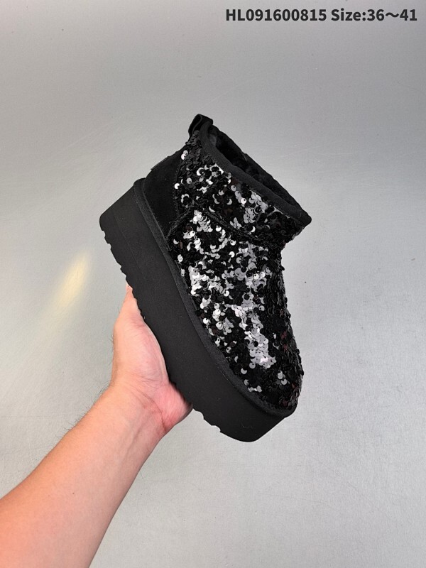 公司级✅UGG 亮片 保暖 舒适休闲 及踝 雪地靴