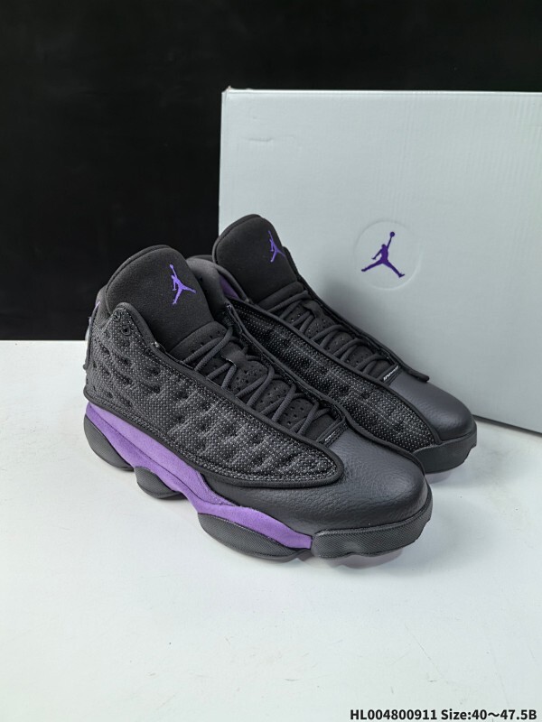 外贸版本 真碳真3D眼 Air Jordan 13 Retro OG "Court Purple" 高帮 黑紫反光 AJ13 乔丹13代 aj13 乔13 高邦 3M反光黑紫 乔丹篮球鞋系列