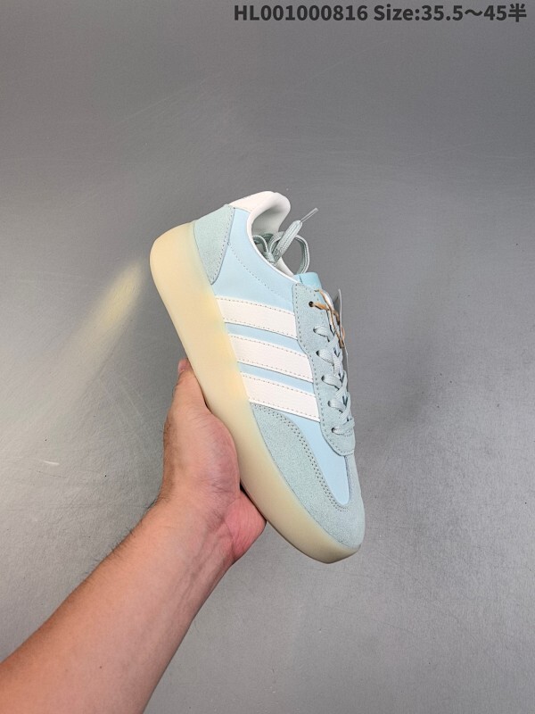 真标带半码 Adidas Bareda Decode 阿迪达斯 低帮 果冻绿白色 男女同款 舒适百搭防滑耐磨织物皮革潮流时尚低邦板鞋