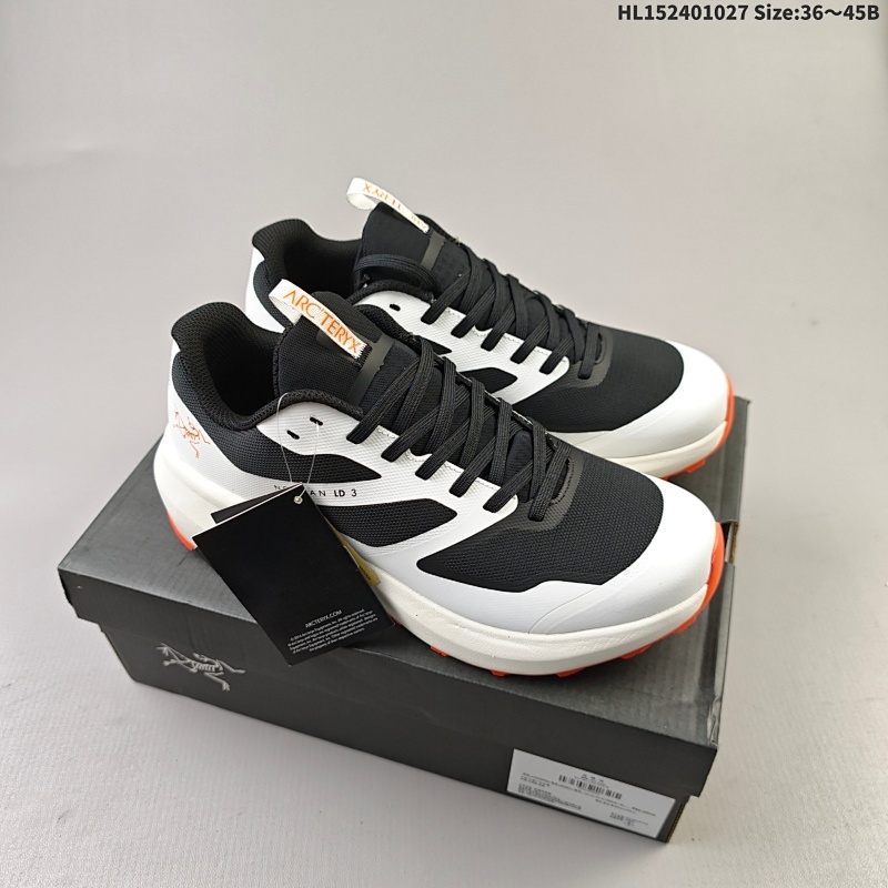 集合240 【莞产顶级纯原防水版本】 始祖鸟Arc'teryx Norvan LD3 GTX 黑白橙 北温哥华三代系列长距离越野徒步户外运动跑鞋  #市场唯一真正防水防污版防水测试 #正确原厂防水