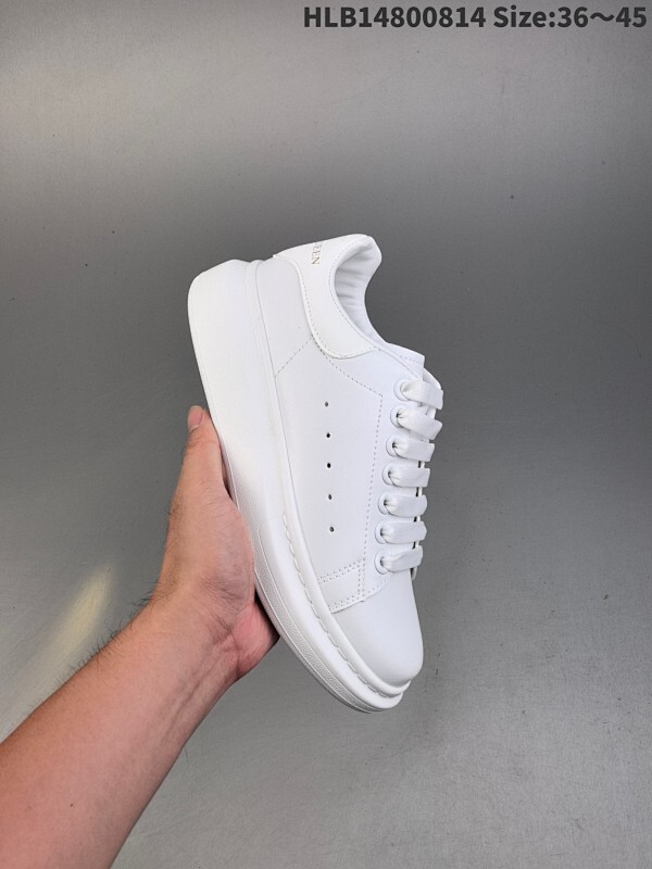 集合  ✅意大利高奢品牌Alexander McQueen亚历山大·麦昆 Sole Leather Sneakers低帮时装厚底休闲运动小白鞋
