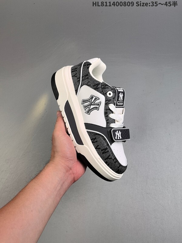 MLB CHUNKY LINER POCKET MONOGRAM 魔术贴纽约洋基队 潮流时尚厚底运动鞋  以复古基调书写千禧美学