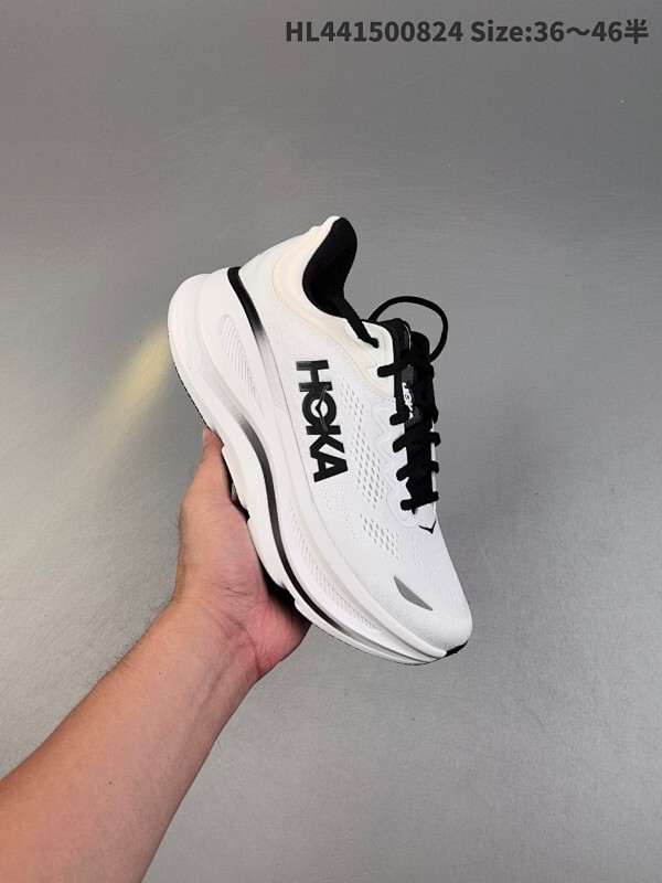 HOKA ONE ONE Bondi 9 WIDE  邦迪九代舒适防滑耐磨低帮休闲跑步鞋  相比常规跑鞋