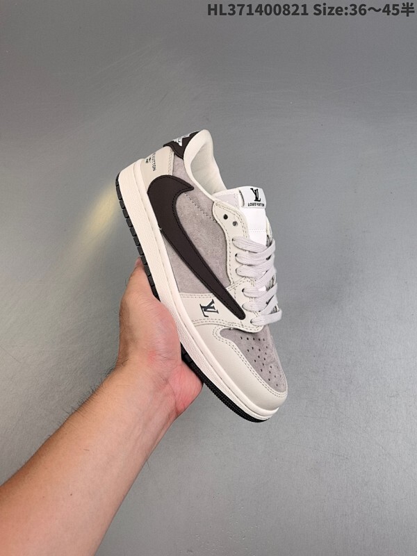 Nike Air Jordan 1 x Travis Scott AJ1倒勾 乔一倒钩 ‘DIY’定制 耐克 低帮文化篮球鞋  完美品质出货