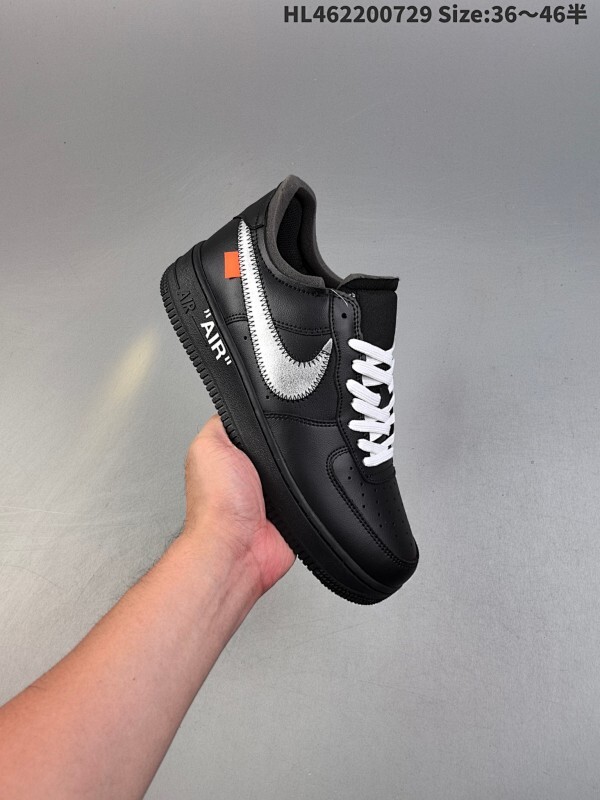 集合  公司级✅ Off-White x NK Air Force 1 ”MCA“ 空军一号低帮厚底增高板鞋 OW联名艺术馆