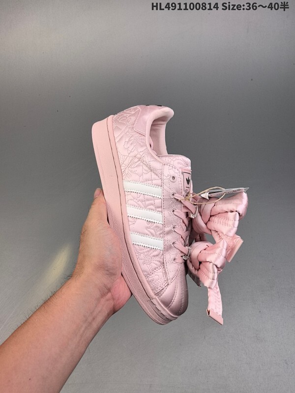 集合 公司级✅Caroline Hu x Adidas originals Superstar W 潮流 时尚 防滑减震 低帮 阿迪达斯板鞋