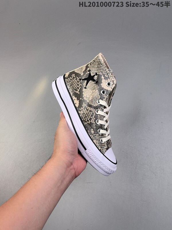 ✅Stussy x Converse ALL STAR CHUCK 70 匡威 蛇纹时尚百搭 防滑耐磨 高帮 帆布鞋