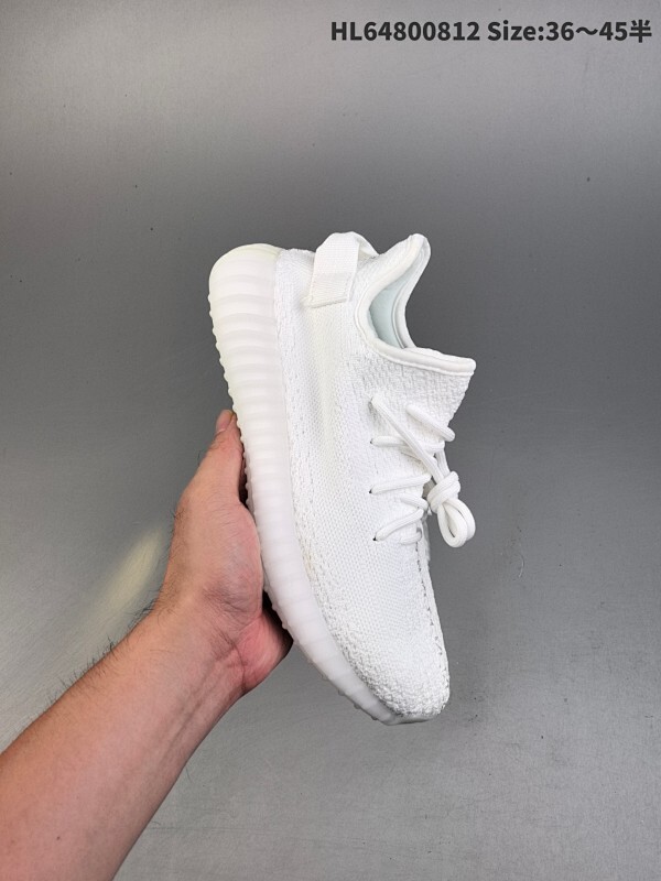 集合二  真爆✅阿迪达斯Adidas Yeezy Boost 350V2 椰子 德国进口网织机台织面 镂空呼吸网纱材质❗️侃爷限定 百搭轻便爆米花中底休闲运动慢跑鞋。