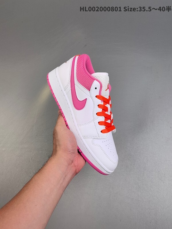 公司级 Air Jordan 1 Low (GS) "Pinksicle" 低帮 白粉橙 AJ1 乔丹1代 aj1 乔1 低邦 白粉 乔丹篮球鞋系列
