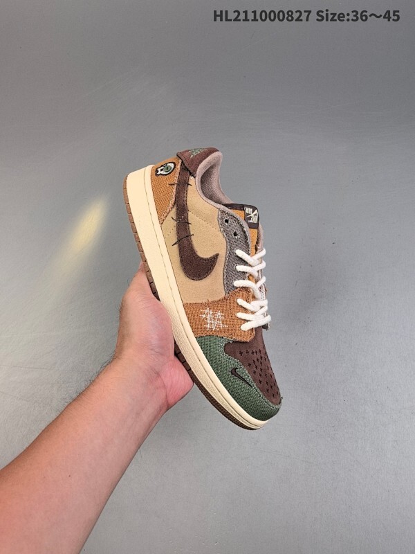 真标✅AJ1倒勾Travis Scott x Air Jordan 1 ” Reverse Mocha “ AJ1乔1 联名倒钩 低帮文化篮球鞋