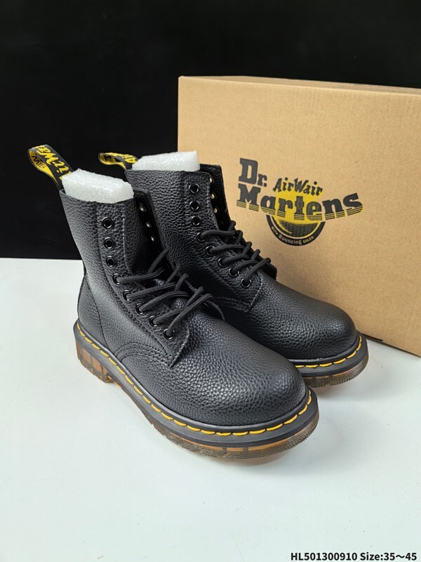 Dr.Martens 马汀博士 马丁靴  1460 经典款8孔系列 黑色荔枝皮 某物同香港代购 同一批次订单 公司规格