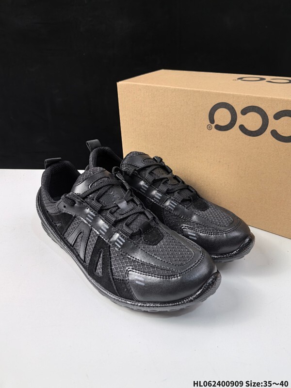 公司级✅Ecco爱步 BIOM LITE系列 牛皮 圆头厚底系带 低帮 徒步鞋 货号:802433 51094