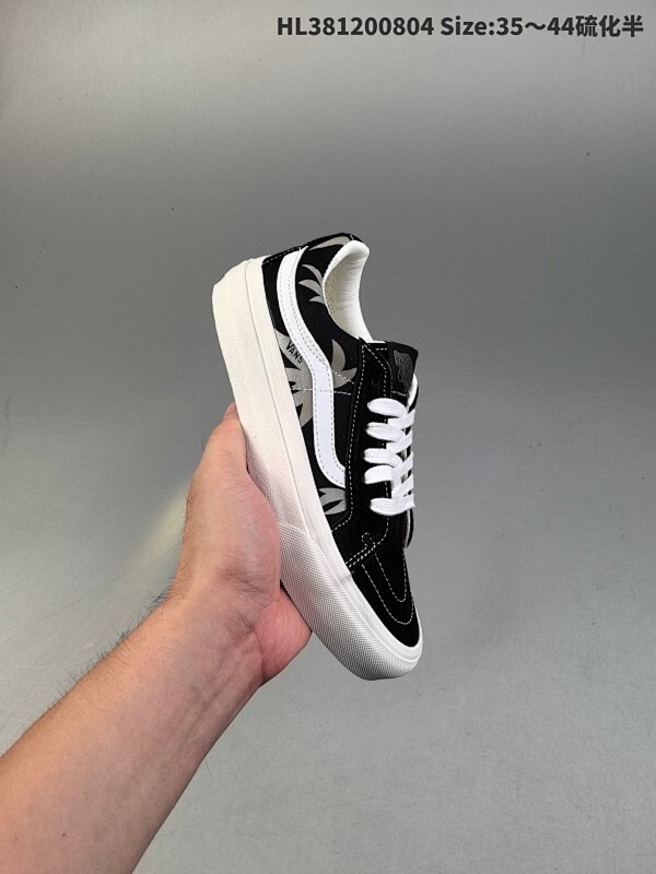 万斯VANS 范斯 SK8-LOW  棕榈叶黑棕色枫叶 悠游 舒适百搭 低帮 帆布鞋 男女同款 白