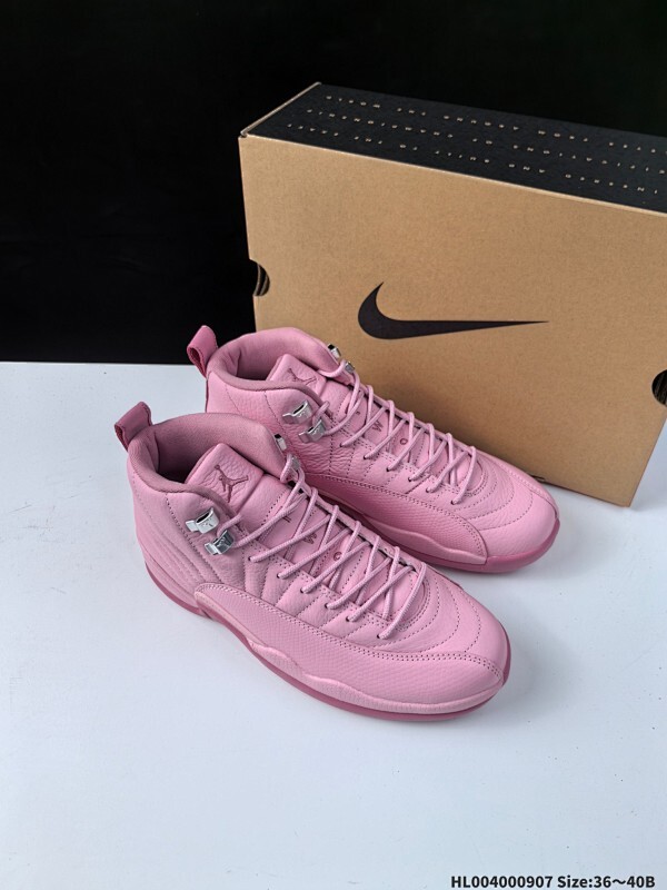 纯原版本 真碳 Air Jordan 12 Retro "Pearl Pink" 高帮 珍珠粉 AJ12 乔丹12代 aj12 乔12 高邦 粉色 乔丹篮球鞋