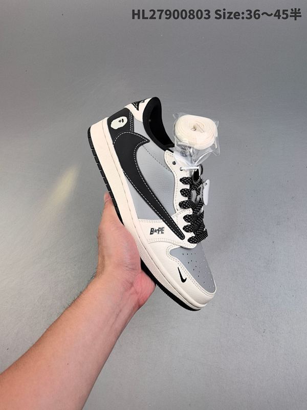 集合 福利特价AJ1倒勾Travis Scott x Air Jordan 1 ” Reverse Mocha “ AJ1乔1 TS 闪电 联名倒钩 低帮文化篮球鞋