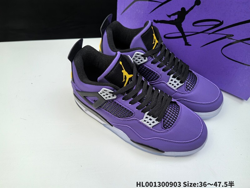 真标带半码 Air Jordan 4 Retro OG "Imperial Purple" 复刻帝王紫 AJ4 乔丹4代 aj4 乔4 复刻湖人 紫黄色 乔丹篮球鞋系列
